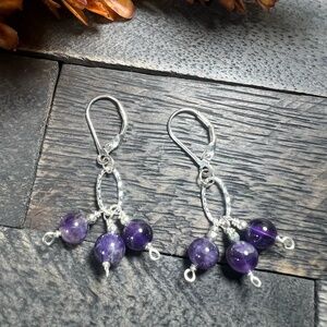 Sterling Silver Amethyst Earrings
